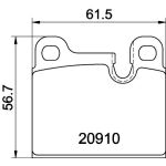 Bremsbelagsatz, Scheibenbremse 8DB 355 008-111