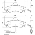 BOSCH 0 986 424 745 Bremsbelagsatz, Scheibenbremse