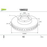 Valeo 186532 Bremsscheibe Valeo 186532 Bremsscheibe
