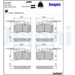 Delphi LP1457 Bremsbelagsatz, Scheibenbremse Delphi LP1457 Bremsbelagsatz, Scheibenbremse
