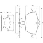BOSCH 0 986 424 488 Bremsbelagsatz, Scheibenbremse