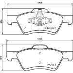 Bremsbelagsatz, Scheibenbremse 8DB 355 014-961 Bremsbelagsatz, Scheibenbremse 8DB 355 014-961