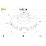 Valeo 186224 Bremsscheibe Valeo 186224 Bremsscheibe