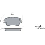 BOSCH 0 986 424 795 Bremsbelagsatz, Scheibenbremse