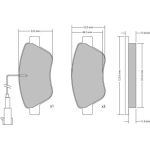 Bremsbelagsatz, Scheibenbremse 1170296 Bremsbelagsatz, Scheibenbremse 1170296