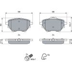 BOSCH 0 986 424 853 Bremsbelagsatz, Scheibenbremse BOSCH 0 986 424 853 Bremsbelagsatz, Scheibenbremse