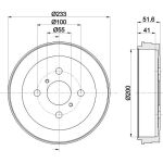 Bremstrommel 8DT 355 301-751
