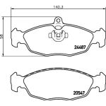 Bremsbelagsatz, Scheibenbremse 8DB 355 013-031