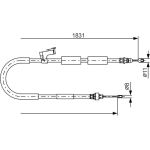 BOSCH 1 987 482 058 Seilzug, Feststellbremse BOSCH 1 987 482 058 Seilzug, Feststellbremse