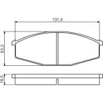 BOSCH 0 986 494 566 Bremsbelagsatz, Scheibenbremse BOSCH 0 986 494 566 Bremsbelagsatz, Scheibenbremse
