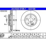ATE 24.0322-0199.1 Bremsscheibe PowerDisc ATE 24.0322-0199.1 Bremsscheibe PowerDisc