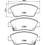 Bremsbelagsatz, Scheibenbremse 8DB 355 016-461 Bremsbelagsatz, Scheibenbremse 8DB 355 016-461