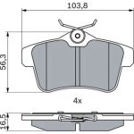 BOSCH 0 986 494 437 Bremsbelagsatz, Scheibenbremse