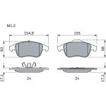 Bremsbelagsatz, Scheibenbremse 0 986 494 401