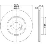Hella 8DD 355 115-881 Bremsscheibe PRO Hella 8DD 355 115-881 Bremsscheibe PRO