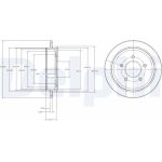 Delphi BG4121 Bremsscheibe Delphi BG4121 Bremsscheibe