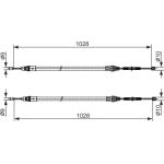 Seilzug, Feststellbremse 1 987 482 423 Seilzug, Feststellbremse 1 987 482 423
