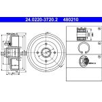 ATE 24.0220-3720.2 Bremstrommel ATE 24.0220-3720.2 Bremstrommel