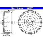 ATE 24.0225-5003.1 Bremstrommel