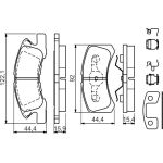 BOSCH 0 986 494 610 Bremsbelagsatz, Scheibenbremse BOSCH 0 986 494 610 Bremsbelagsatz, Scheibenbremse