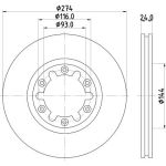 Bremsscheibe 8DD 355 111-741