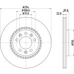 Bremsscheibe 8DD 355 125-401