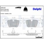 Delphi LP2115 Bremsbelagsatz, Scheibenbremse