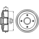Bremstrommel 0 986 477 020 Bremstrommel 0 986 477 020
