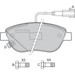 Valeo 601069 Bremsbelagsatz, Scheibenbremse Valeo 601069 Bremsbelagsatz, Scheibenbremse