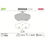 Valeo 302432A Bremsbelagsatz, Scheibenbremse EXPERT Valeo 302432A Bremsbelagsatz, Scheibenbremse EXPERT