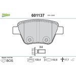 Valeo 601137 Bremsbelagsatz, Scheibenbremse