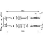 BOSCH 1 987 477 130 Seilzug, Feststellbremse BOSCH 1 987 477 130 Seilzug, Feststellbremse