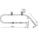 BOSCH 1 987 477 242 Seilzug, Feststellbremse BOSCH 1 987 477 242 Seilzug, Feststellbremse