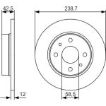 BOSCH 0 986 479 R61 Bremsscheibe BOSCH 0 986 479 R61 Bremsscheibe