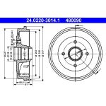 ATE 24.0220-3014.1 Bremstrommel ATE 24.0220-3014.1 Bremstrommel
