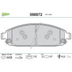 Valeo 598872 Bremsbelagsatz, Scheibenbremse Valeo 598872 Bremsbelagsatz, Scheibenbremse