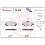Bremsbelagsatz, Scheibenbremse P 59 036 Bremsbelagsatz, Scheibenbremse P 59 036