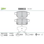 Valeo 598933 Bremsbelagsatz, Scheibenbremse Valeo 598933 Bremsbelagsatz, Scheibenbremse