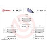 Brembo P 56 027 Bremsbelagsatz, Scheibenbremse PRIME LINE Brembo P 56 027 Bremsbelagsatz, Scheibenbremse PRIME LINE