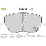 Valeo 601431 Bremsbelagsatz, Scheibenbremse Valeo 601431 Bremsbelagsatz, Scheibenbremse