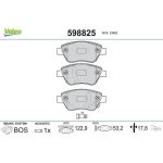 Valeo 598825 Bremsbelagsatz, Scheibenbremse Valeo 598825 Bremsbelagsatz, Scheibenbremse