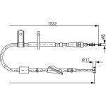 BOSCH 1 987 482 093 Seilzug, Feststellbremse BOSCH 1 987 482 093 Seilzug, Feststellbremse