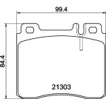 Hella 8DB 355 007-551 Bremsbelagsatz, Scheibenbremse Hella 8DB 355 007-551 Bremsbelagsatz, Scheibenbremse