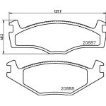 Bremsbelagsatz, Scheibenbremse 8DB 355 017-521 Bremsbelagsatz, Scheibenbremse 8DB 355 017-521