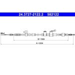 Seilzug, Feststellbremse 24.3727-2122.2 Seilzug, Feststellbremse 24.3727-2122.2