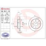 Brembo 08.7811.10 Bremsscheibe PRIME LINE Brembo 08.7811.10 Bremsscheibe PRIME LINE