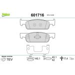 Valeo 601716 Bremsbelagsatz, Scheibenbremse