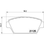 Bremsbelagsatz, Scheibenbremse P 54 010 Bremsbelagsatz, Scheibenbremse P 54 010
