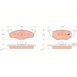 TRW GDB1274 Bremsbelagsatz, Scheibenbremse COTEC TRW GDB1274 Bremsbelagsatz, Scheibenbremse COTEC