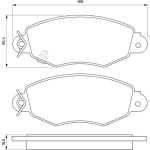 BOSCH 0 986 424 691 Bremsbelagsatz, Scheibenbremse